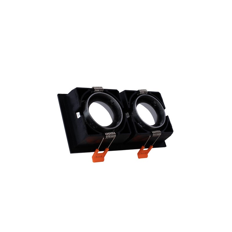 Jana Light Empty fixed spotlight with 2 eyes, rectangular plastic, black and silver, Jana Light LT-231 quantity 3 - Image 2